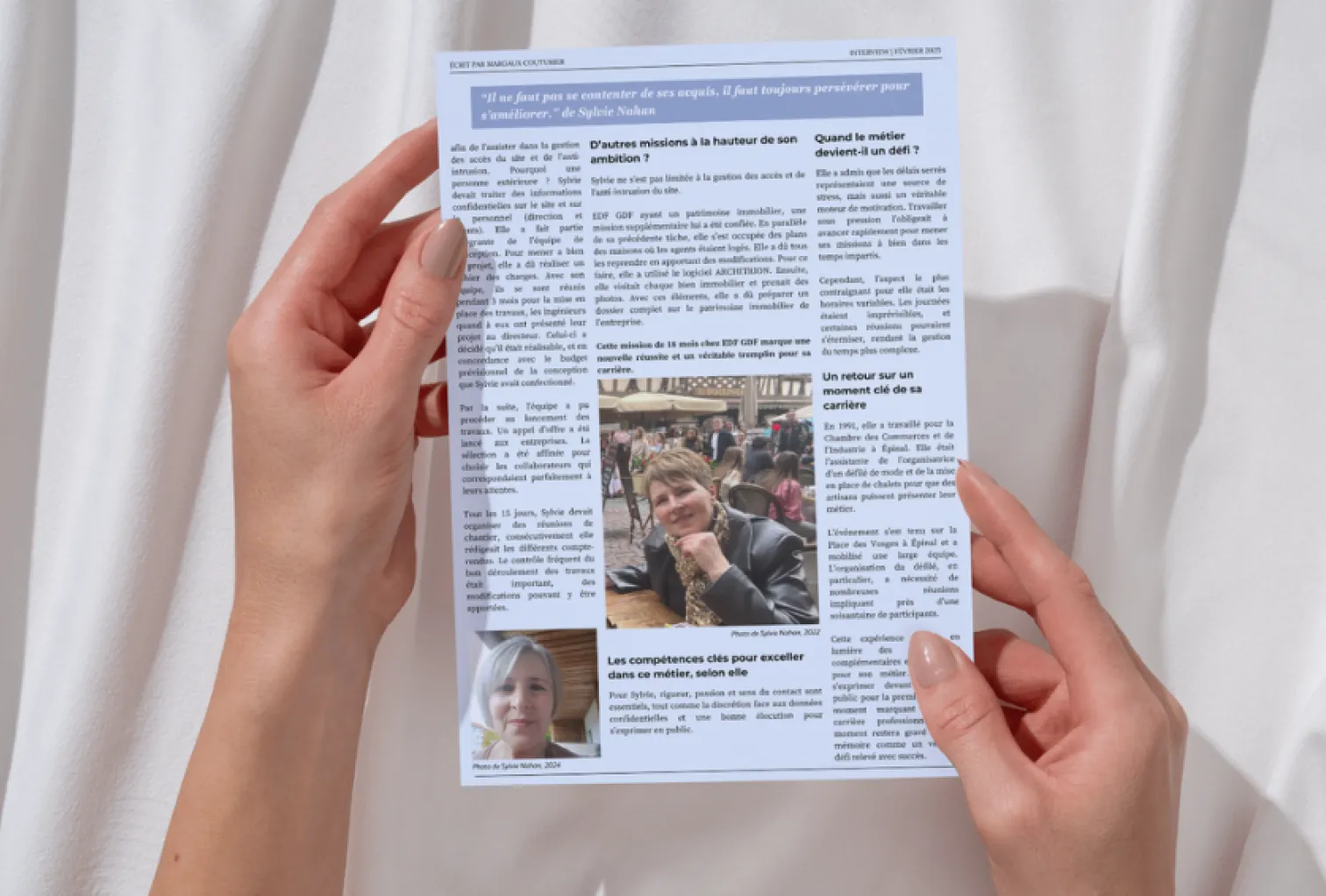 Article tenu en main